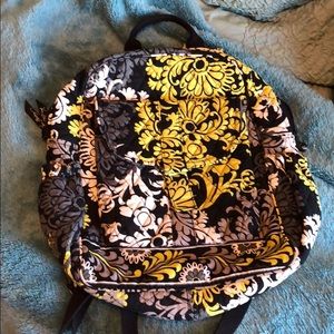 Vera Bradley small yellow white and black backpack